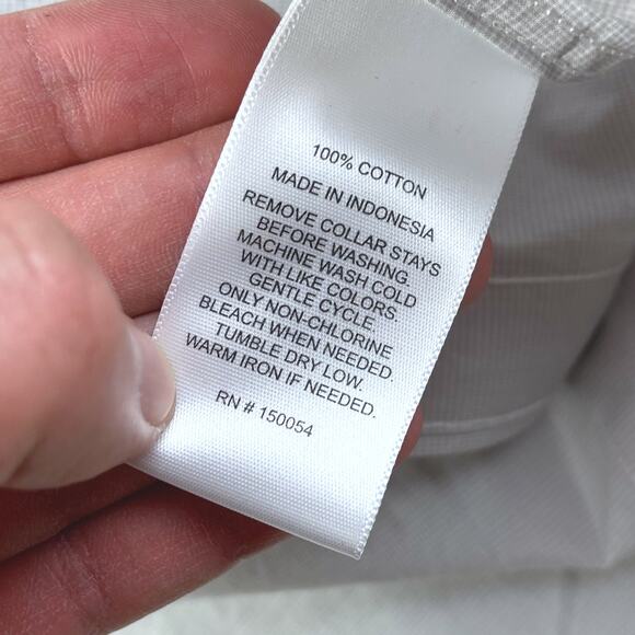 Thomas Payne London Button Down Mens LS Light Gray Size L EUC - Picture 7 of 7